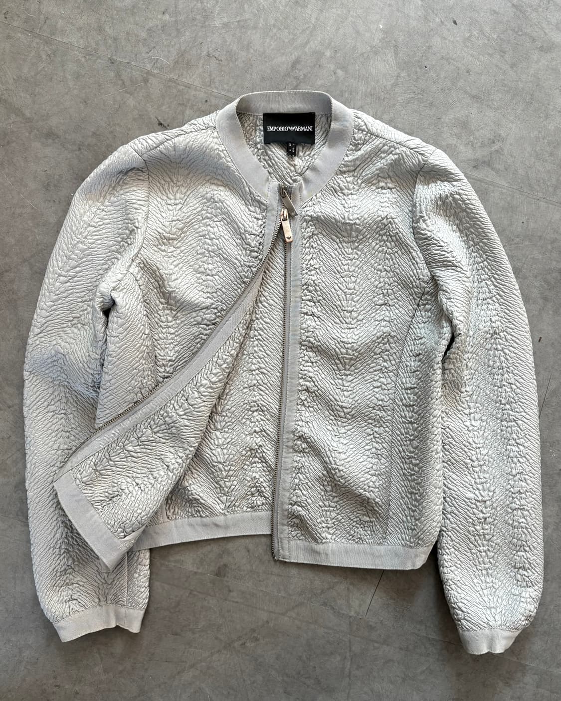 Armani 아르마니 실버 컬러 투웨이 지퍼 자켓 상품이미지6