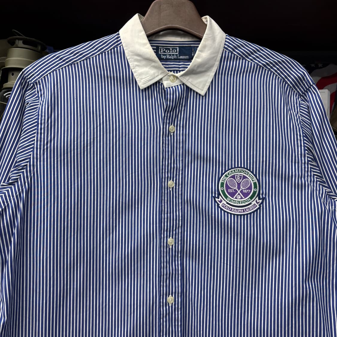 90s 폴로 랄프로렌 윔블던 니트드레스 스트라이프 저지셔츠 N445 상품이미지3
