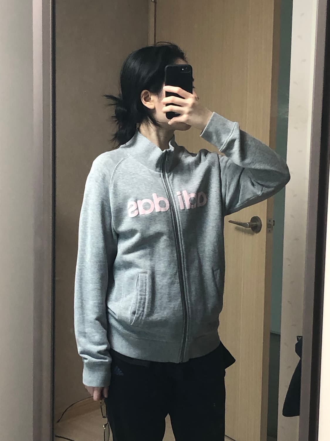 L 아디다스 회핑 하이넥 스웻 집업 자켓 상품이미지1