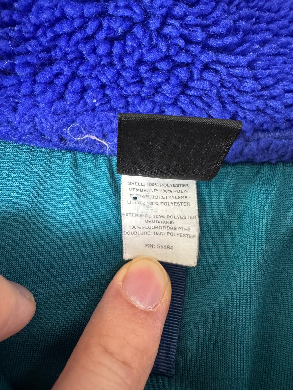 L 파타고니아 90s USA 레트로 딥 파일 베스트 잉크 블루 퍼플 상품이미지4