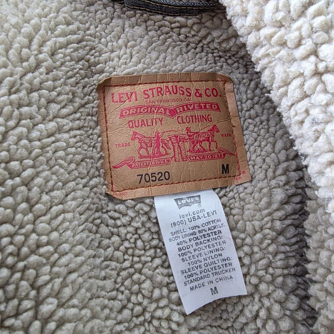 Levi’s 70520 셰르파 양털 데님 자켓 M 상품이미지5