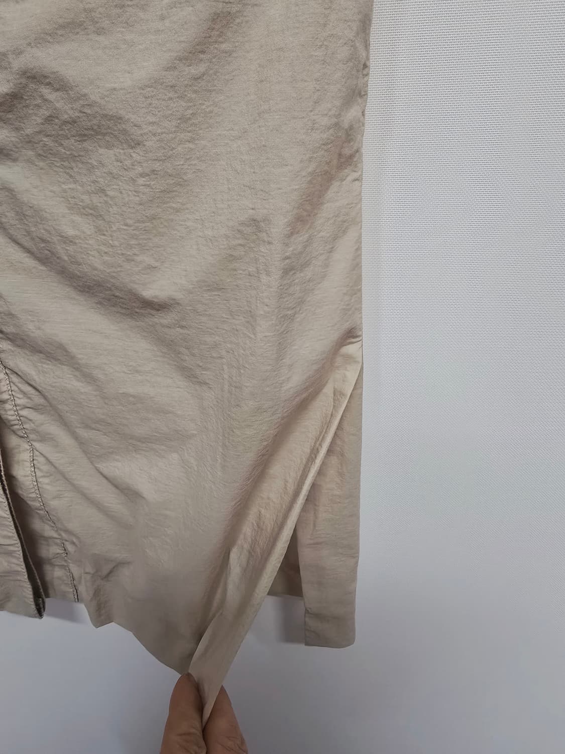 데코 베이지 7부 롱 셔츠형 원피스 상품이미지6