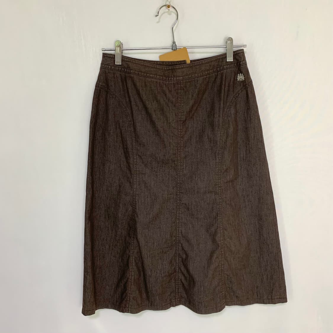 아쿠아스큐텀 빈티지 린넨 혼용 미디 스커트 다크 브라운 26-27인치 상품이미지6