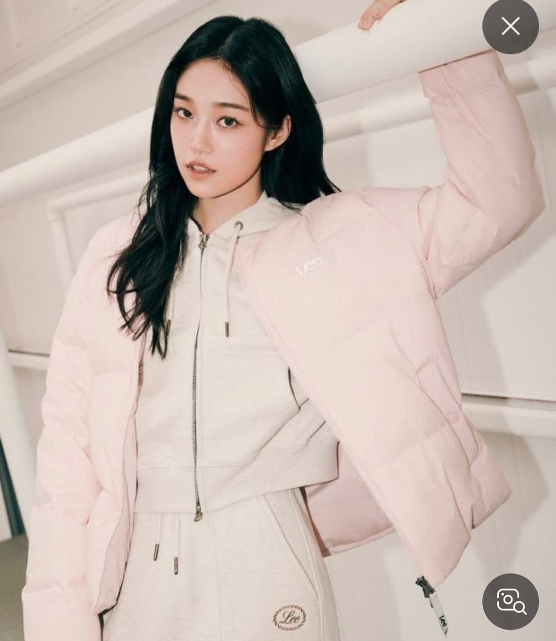 리 카라리스 미들 다운 자켓 핑크 상품이미지1