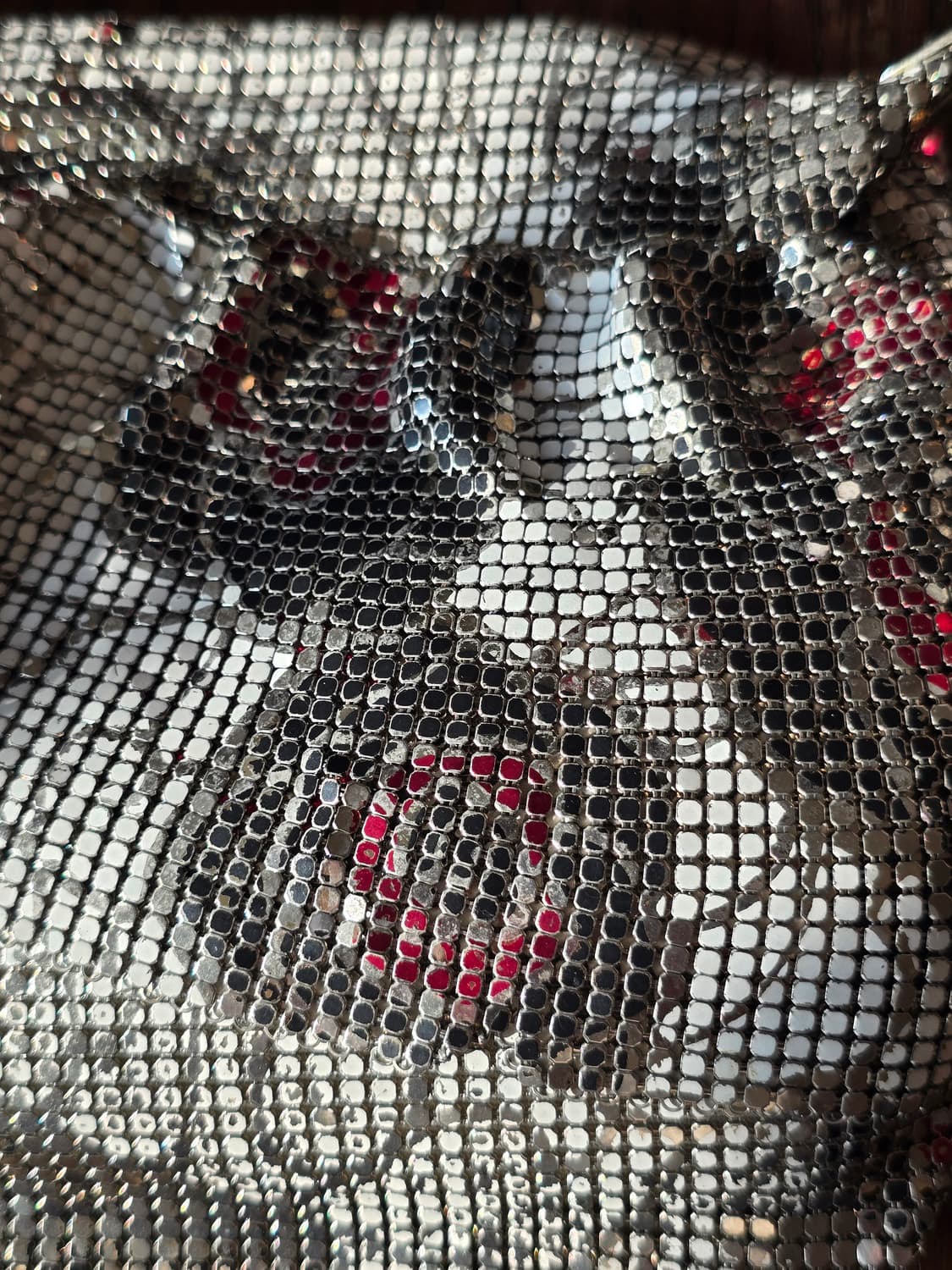 빈티지 메쉬 장미 체인 크로스백 상품이미지3