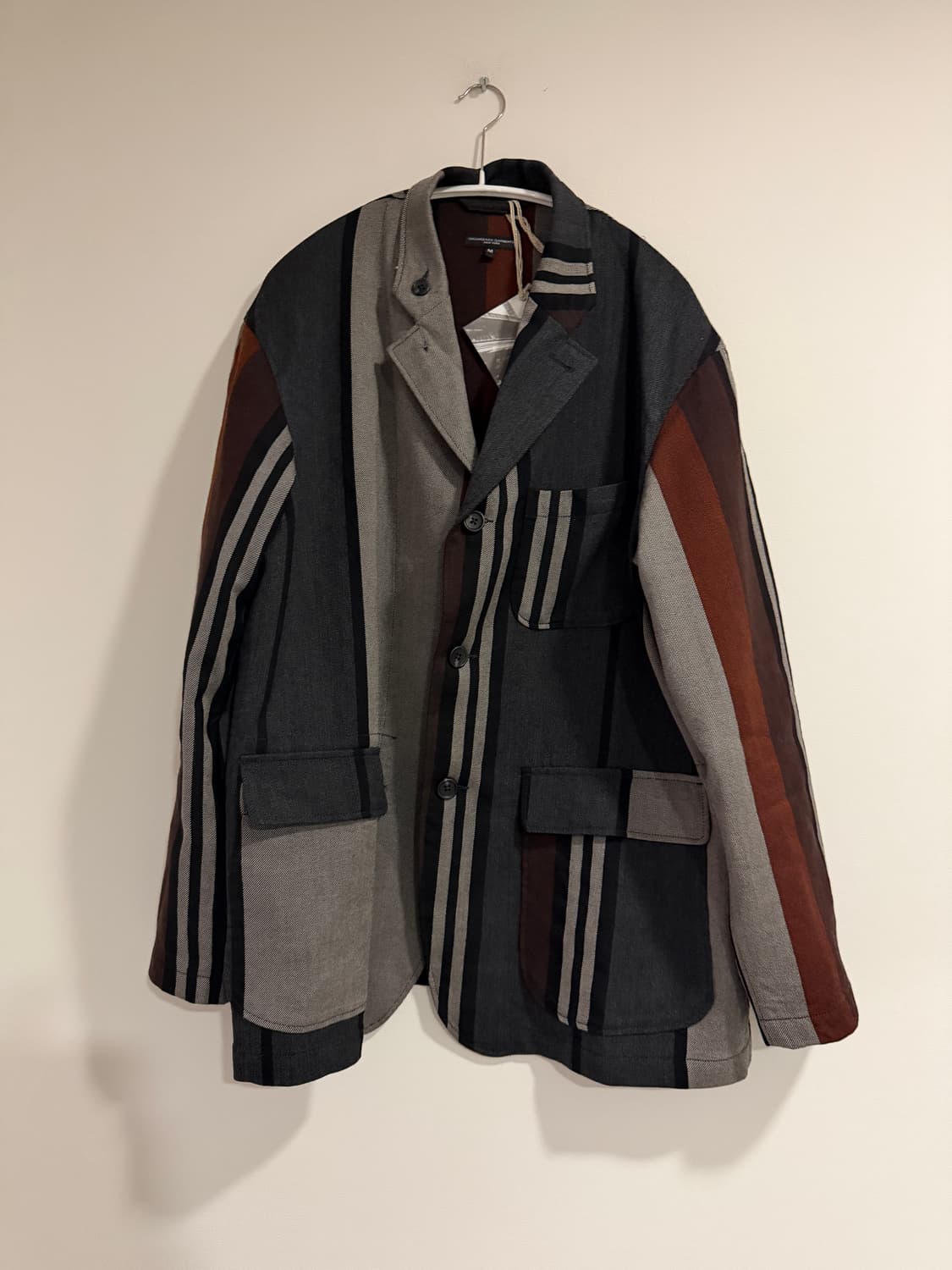 엔지니어스 가먼츠 로이터 재킷 - 멀티 컬러 와이드 스트라이프 워스티드 상품이미지2