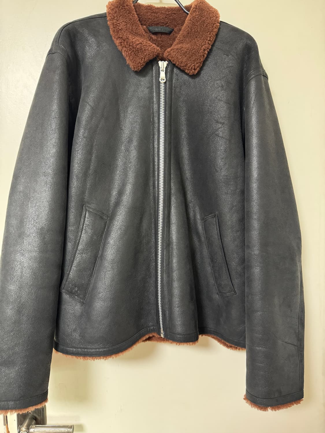 [XL] 스투시 셔링 자켓 무스탕 블랙 상품이미지4