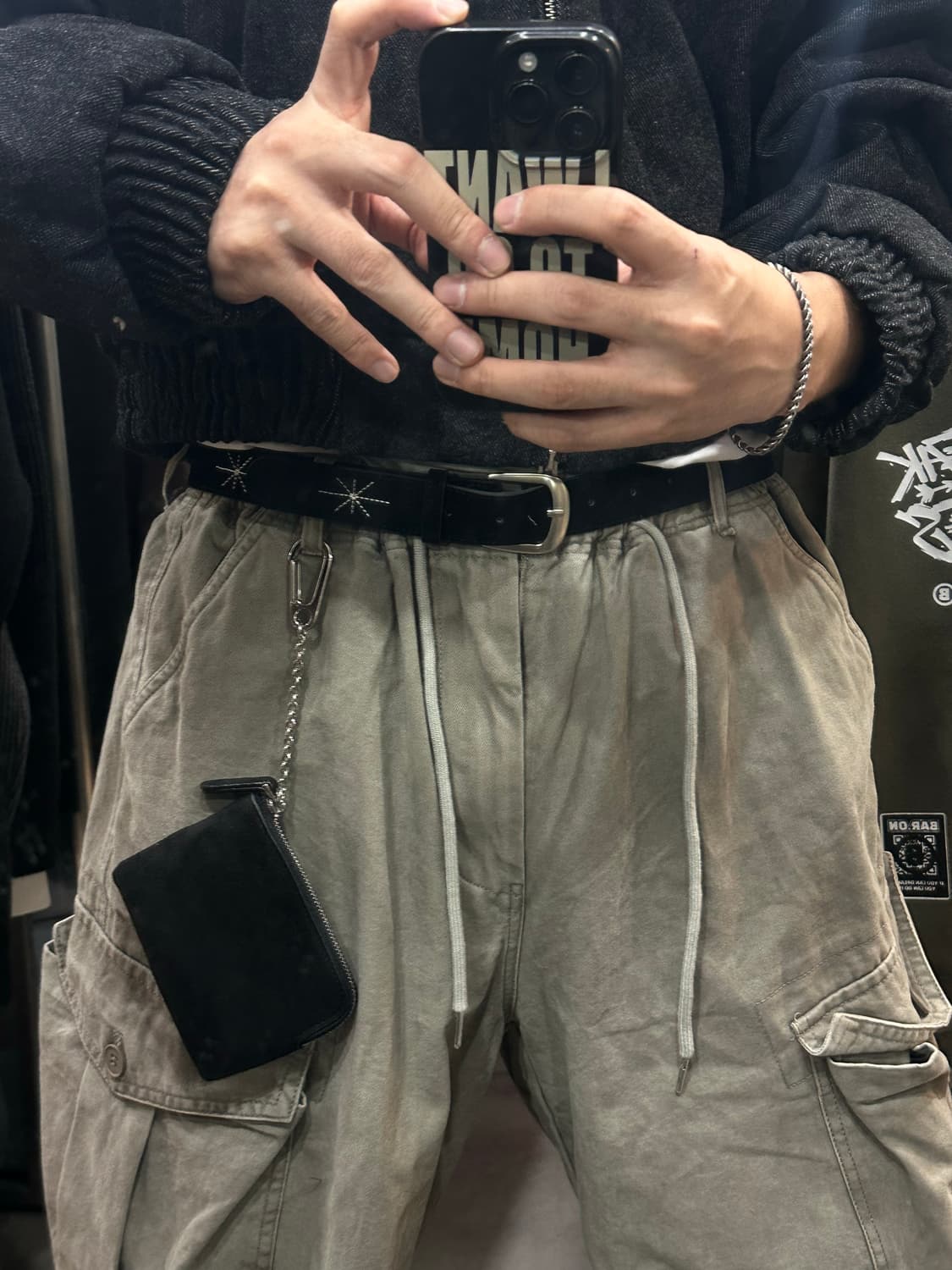 Wallet pouch- 지갑 파우치 키링 Bla 상품이미지4