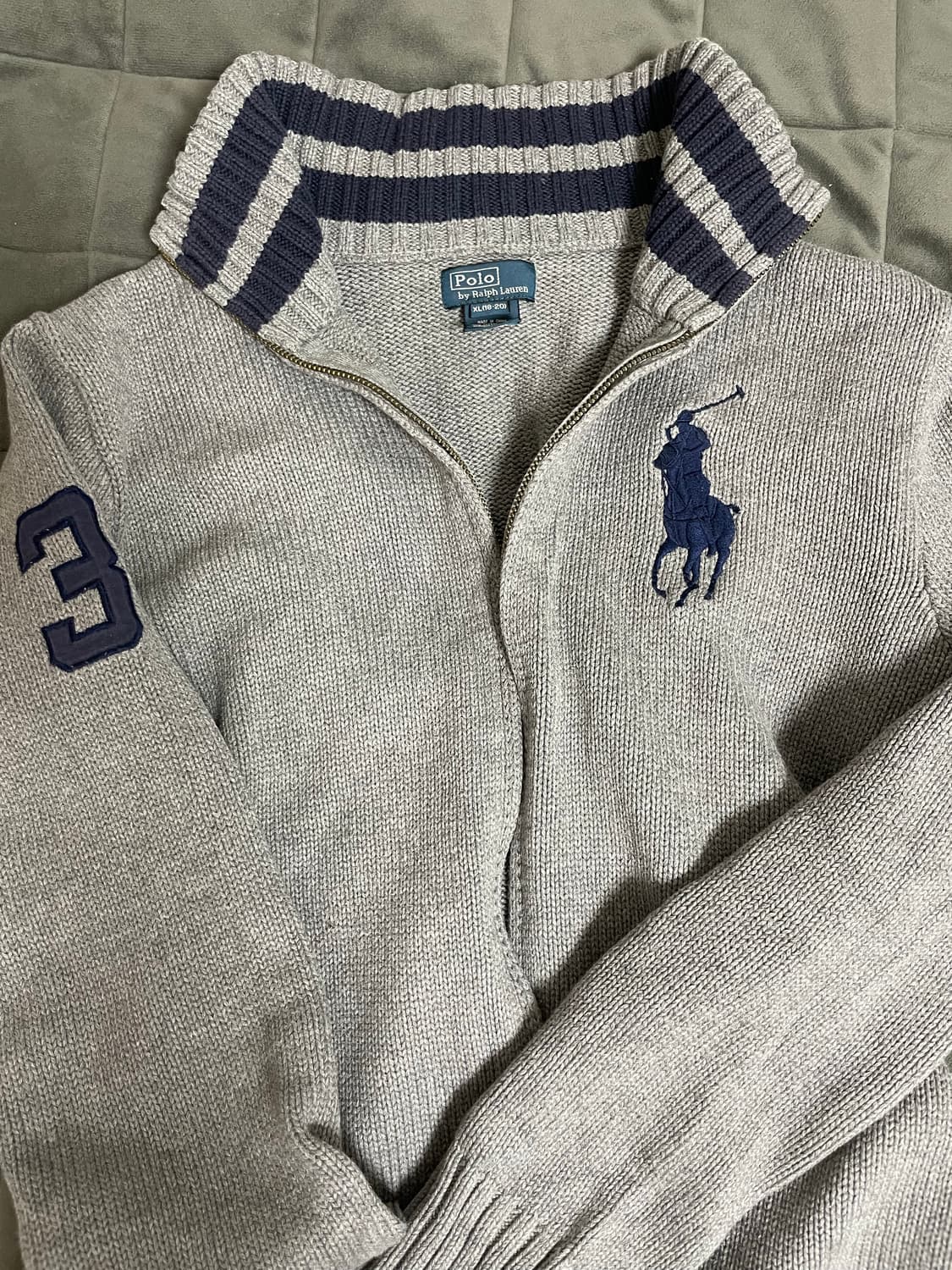 폴로 빅포니 니트 집업 상품이미지1