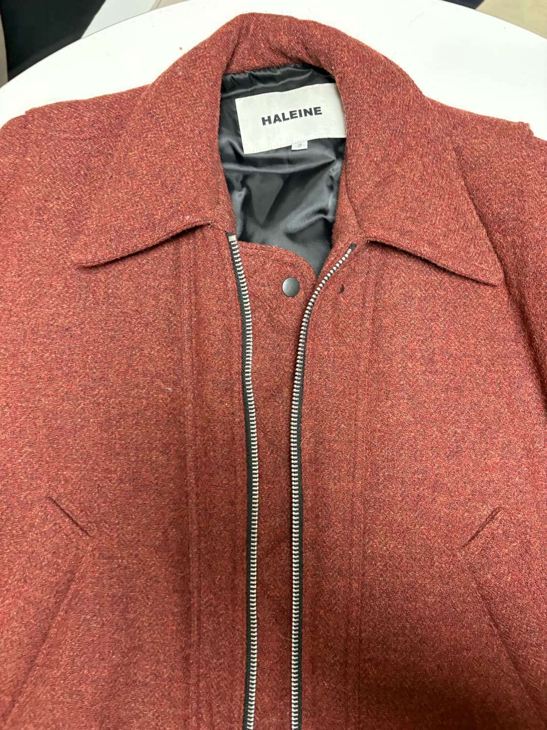 [HALEINE] 3D PADDED WOOL BLOUSON BURGUND 상품이미지2