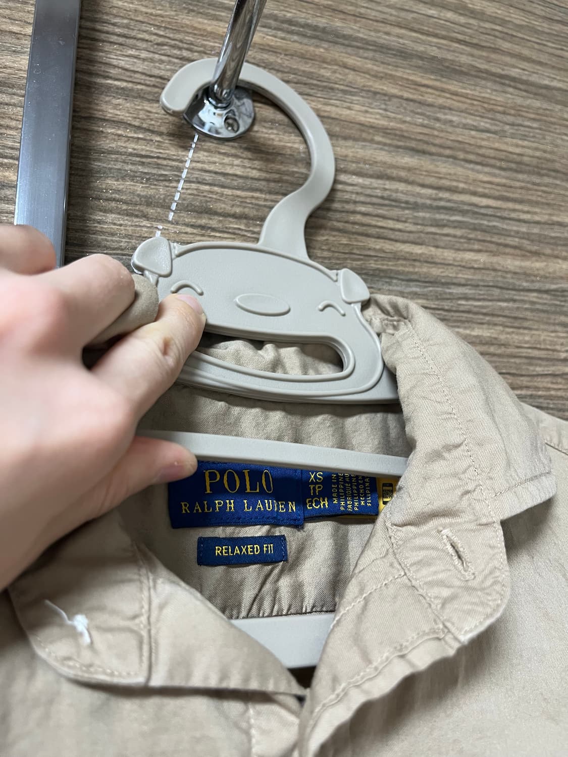 폴로랄프로렌 릴렉스드핏 베이지 셔츠 xs 상품이미지2