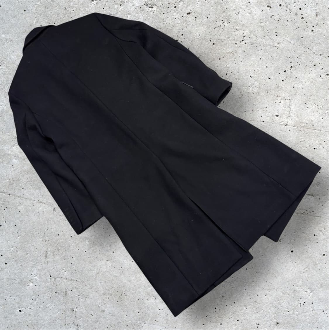 [46] 17s 솔리드옴므 울 블랙 더블 버튼 롱 코트 B985 상품이미지2