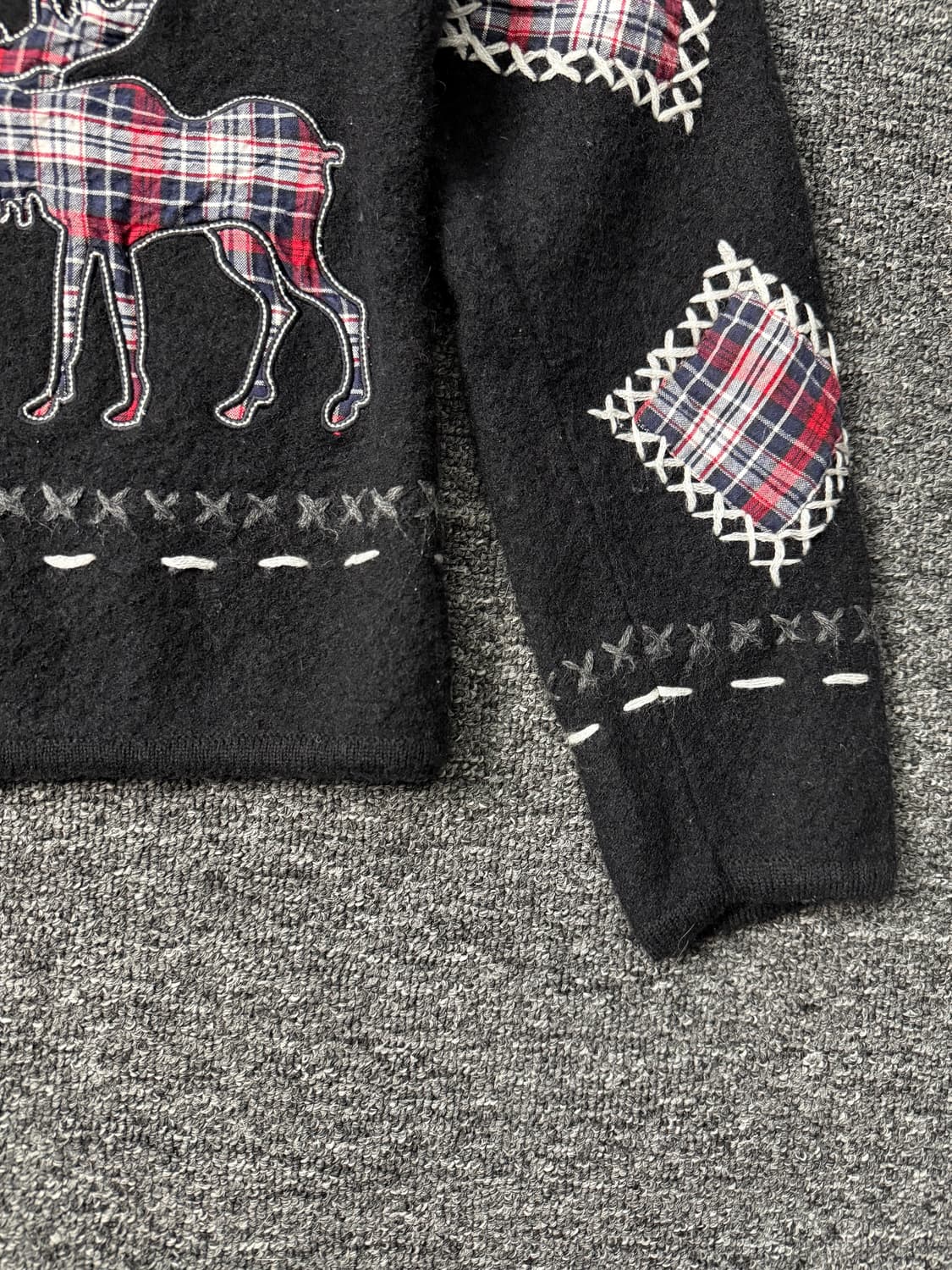 빈티지 패치워크 봄버 자켓 상품이미지4