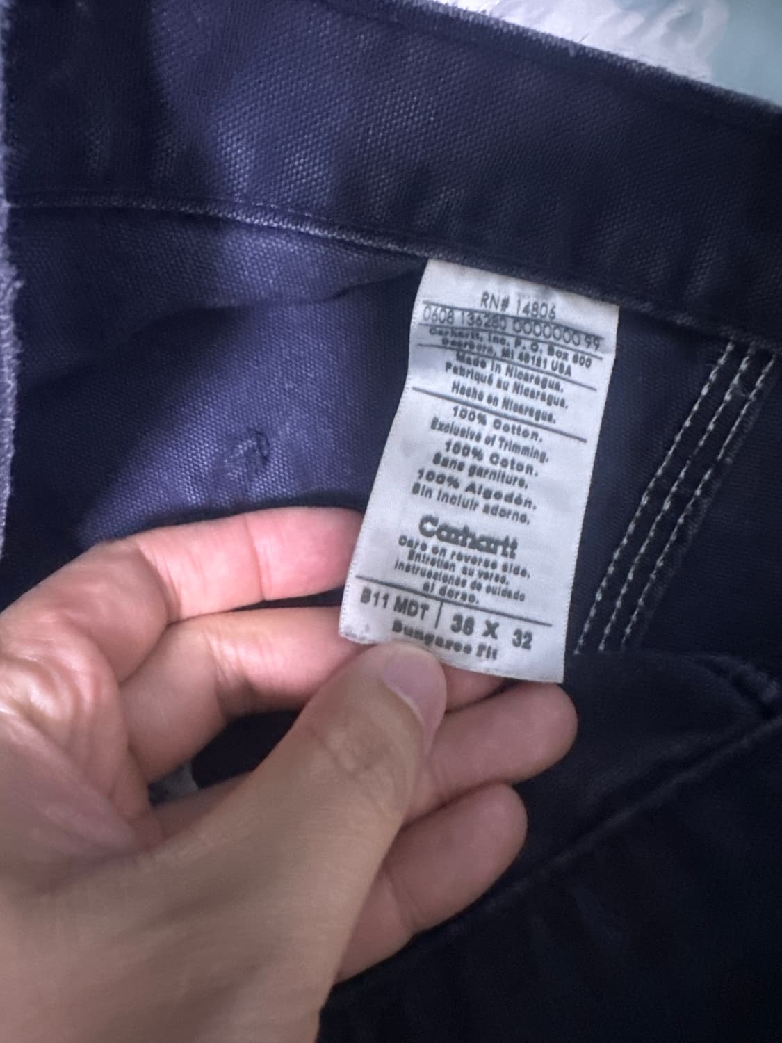 [38X32] 00s 칼하트 싱글니 카펜터 팬츠 B11 MDT 상품이미지8