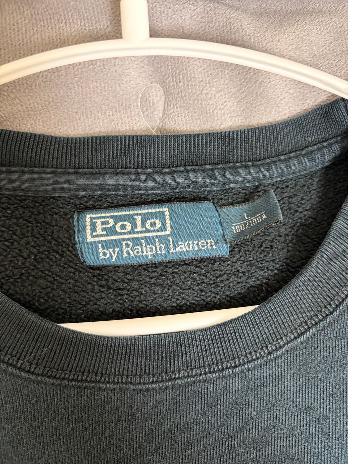 폴로 네이비 레드포니 기모 맨투맨 상품이미지4