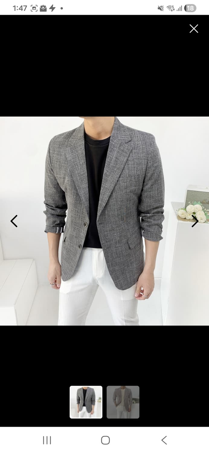 윤호 문희 린넨.코튼 블레이저 자켓 콤비 마이 상품이미지1