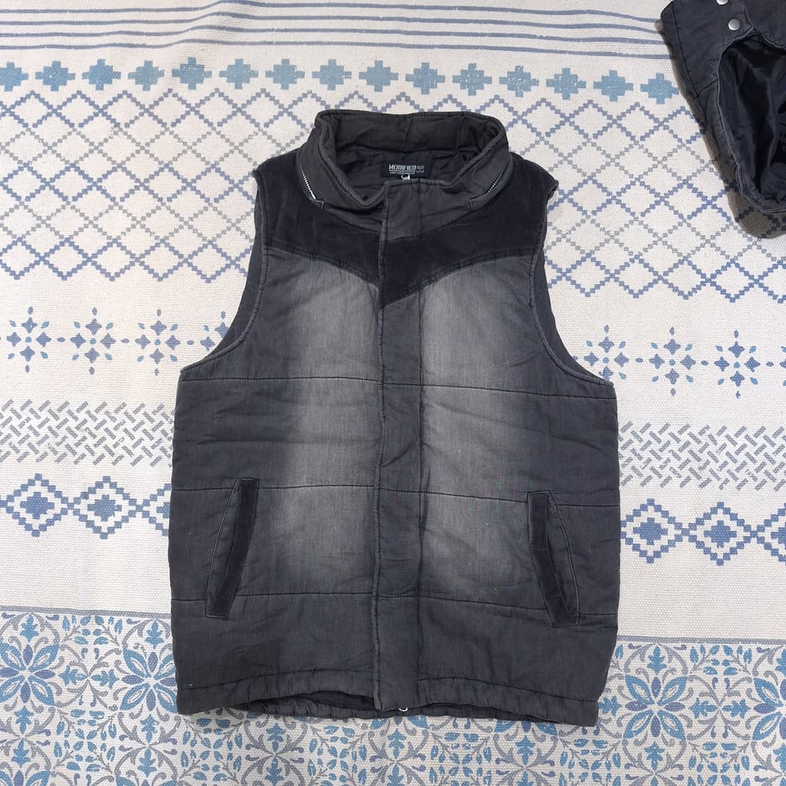 모디파이드 JP 피그먼트 그레이 워싱 스트릿 패디드 패딩조끼 패딩베스트 상품이미지6
