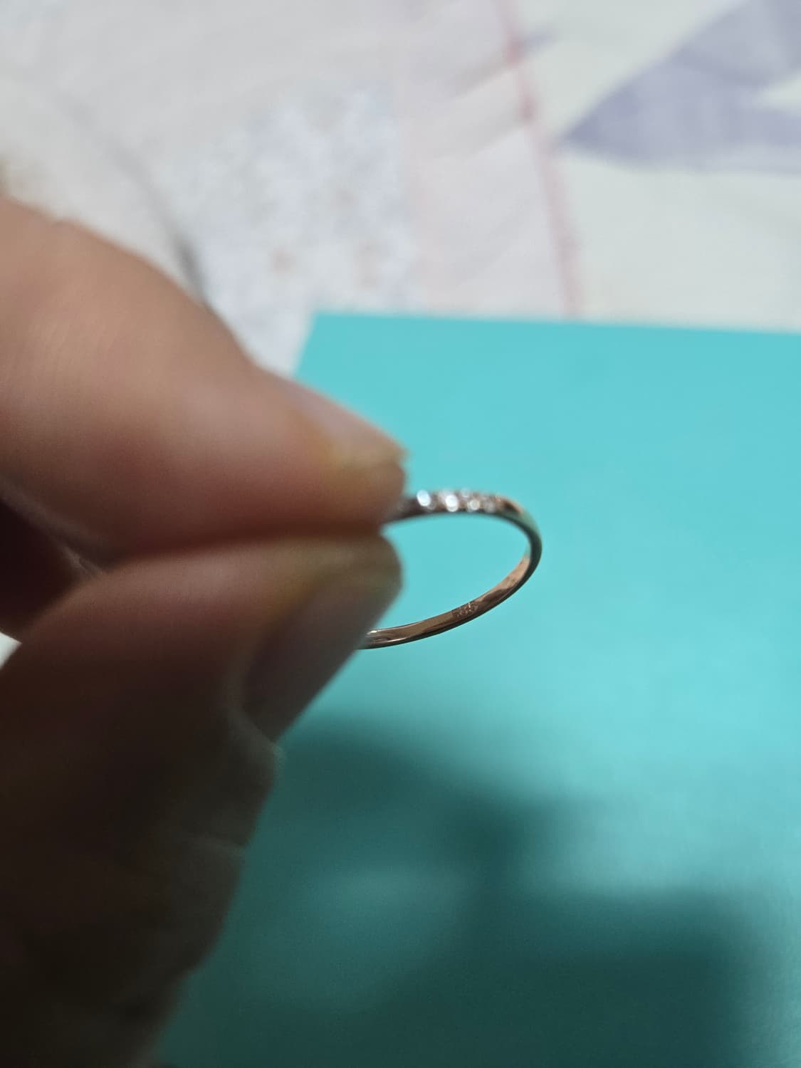 14k 로즈골드 큐빅 반지 18호 상품이미지6