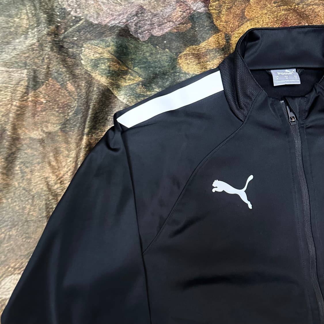 푸마 빈티지 화이트 사이드라인 블랙트랙탑져지 M 상품이미지2