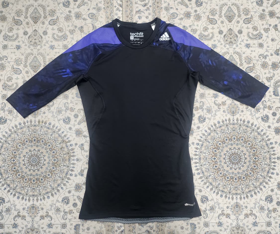 아디다스 테크핏 컴프레션 7부 검/파 XO 상품이미지1