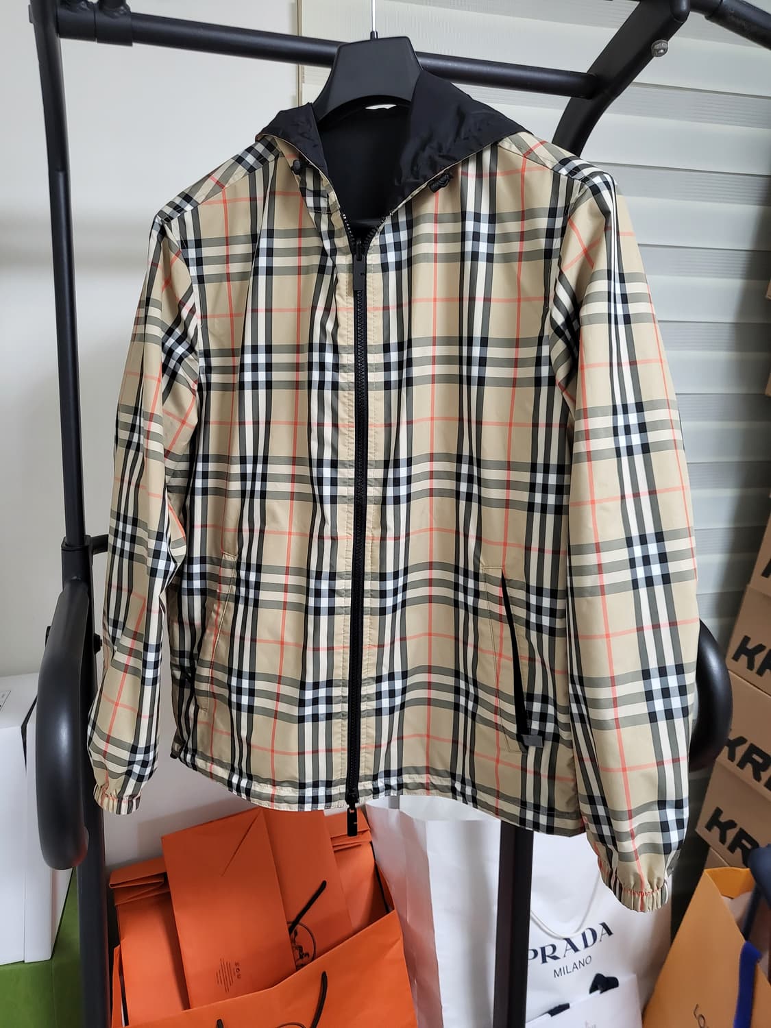 25SS 버버리 ekd 리버시블 체크 자켓 s 상품이미지6