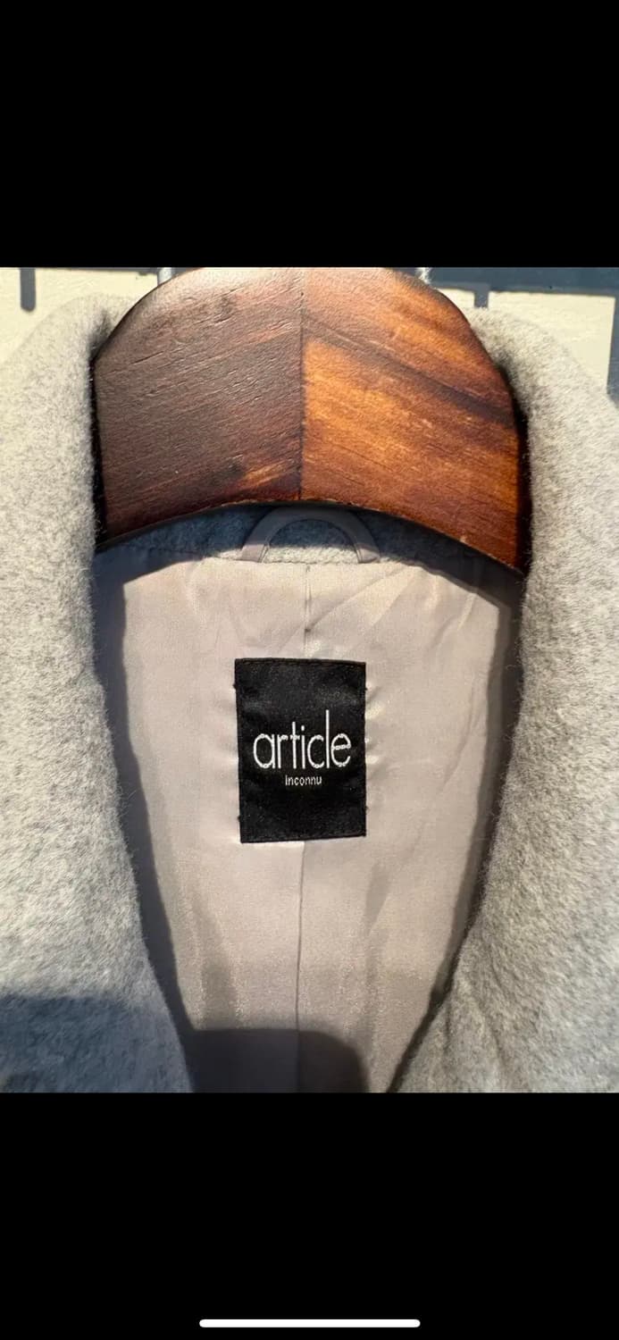 JPN 빈티지 앙고라 3버튼 차콜 숏 코트 H939 상품이미지5