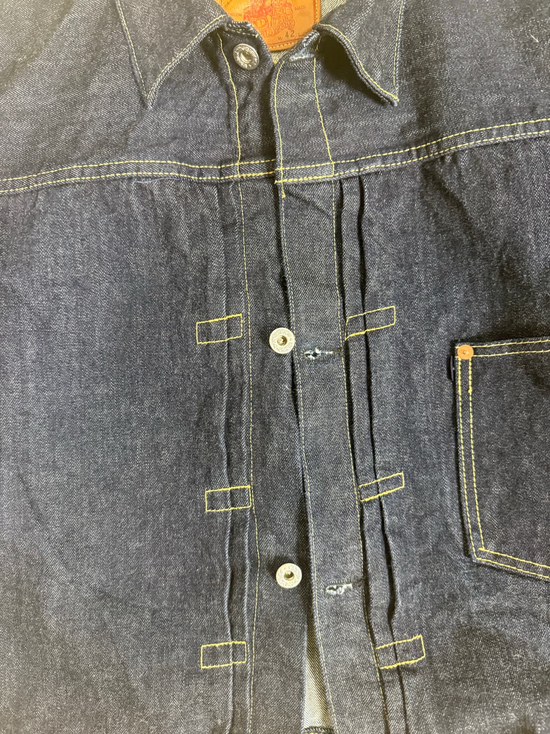 Tcb jeans late 40s 대전판 원워시 데님자켓 42 상품이미지4