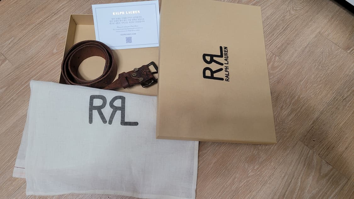 더블알엘(RRL) - 디스트레스드 레더 벨트 (탠) 30 사이즈 상품이미지1