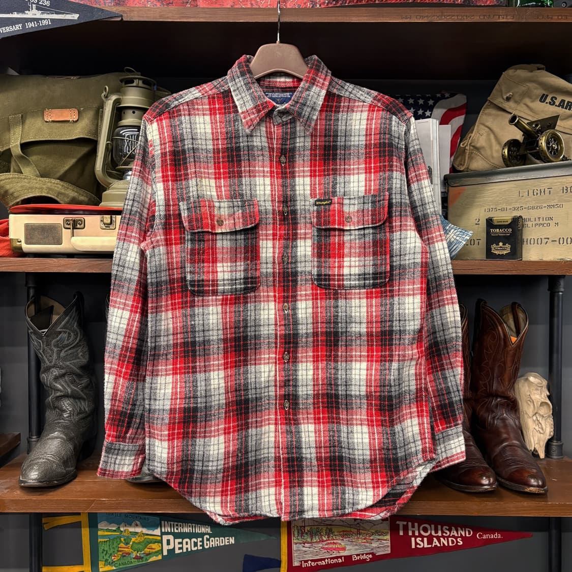 00s 랭글러 헤비플란넬 타탄체크 워크셔츠 N122 상품이미지1