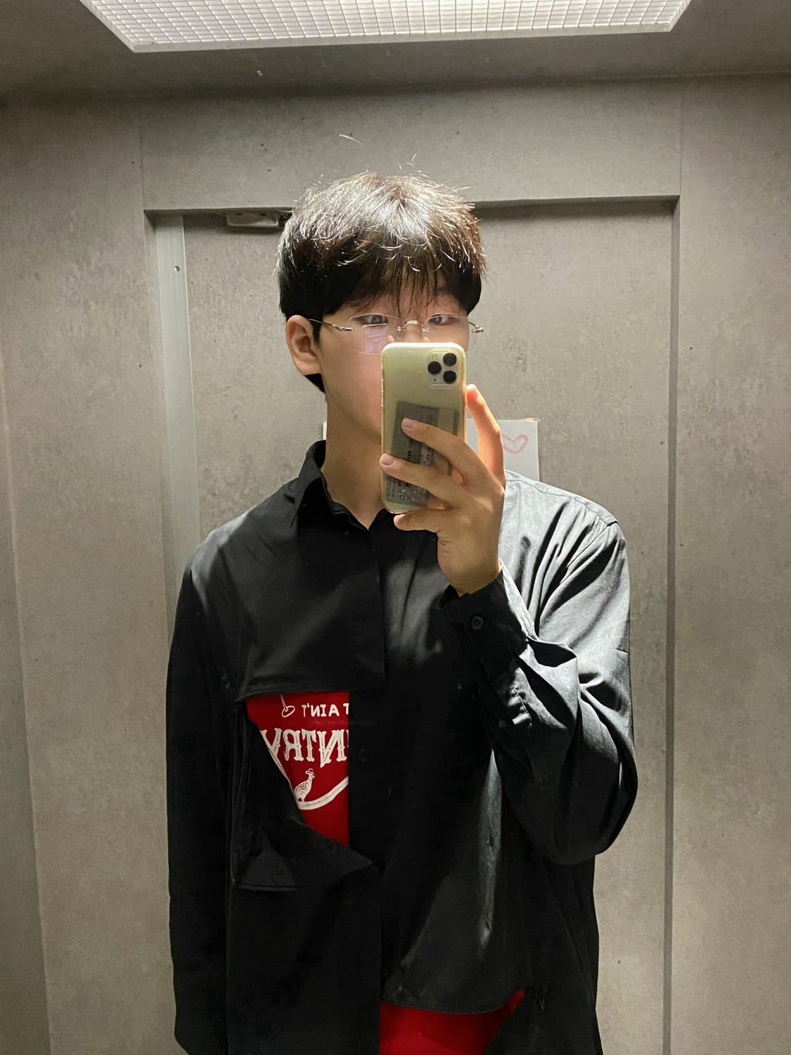 Y-3 요지야모모토 비대칭 롱 셔츠 상품이미지1
