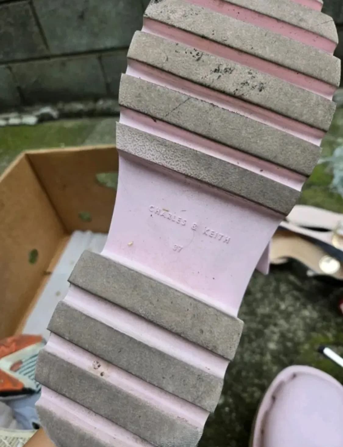 찰스앤키스 핑크 통굽 슬리퍼 키높이 신발 37 [235] 상품이미지4