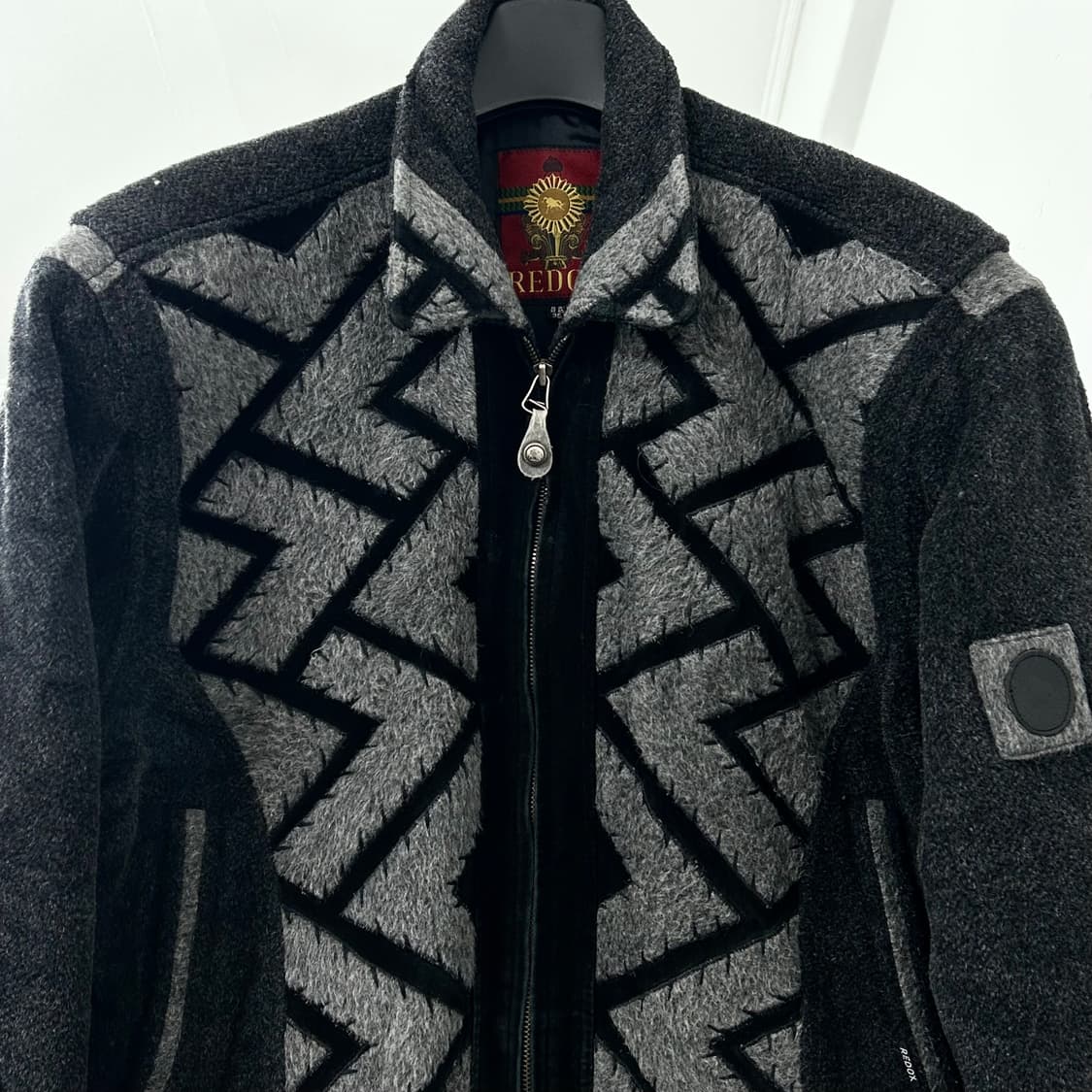 Redox 패턴 모직 봄버 자켓 상품이미지6