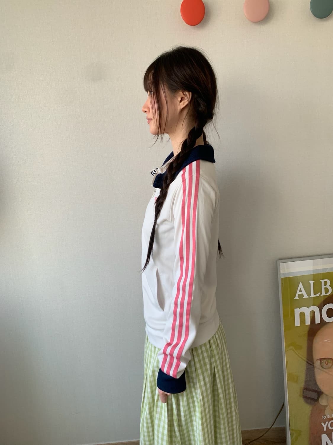 adidas pink line zip-up 상품이미지3