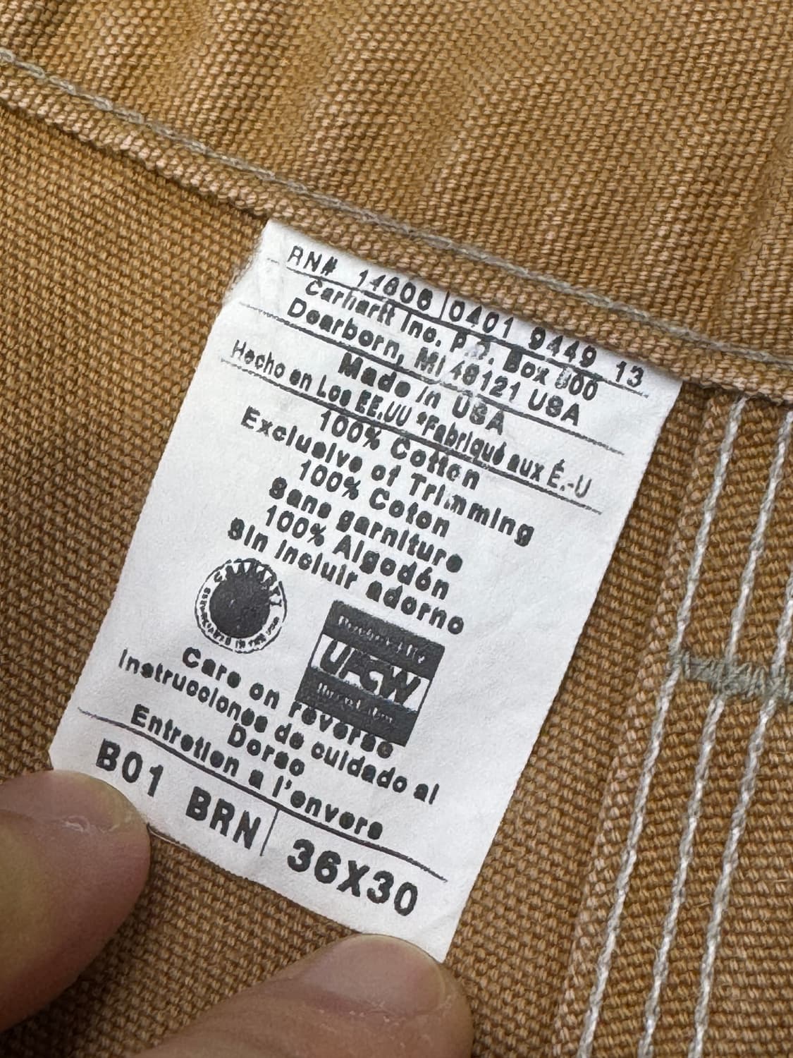 00s 90s 칼하트 더블니 brn 브라운 상품이미지9