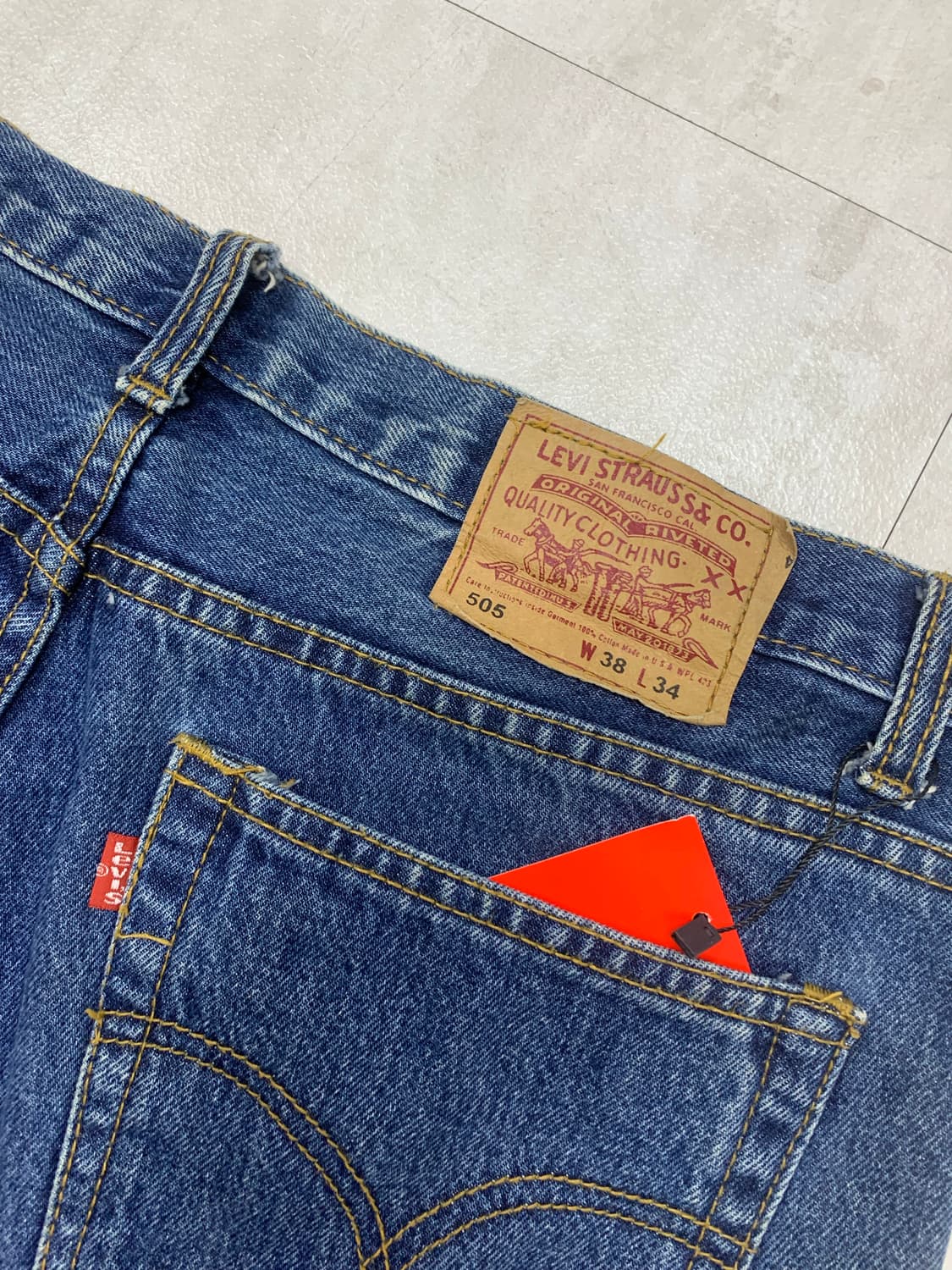 리바이스 505 진청 데님 팬츠 #685 상품이미지9