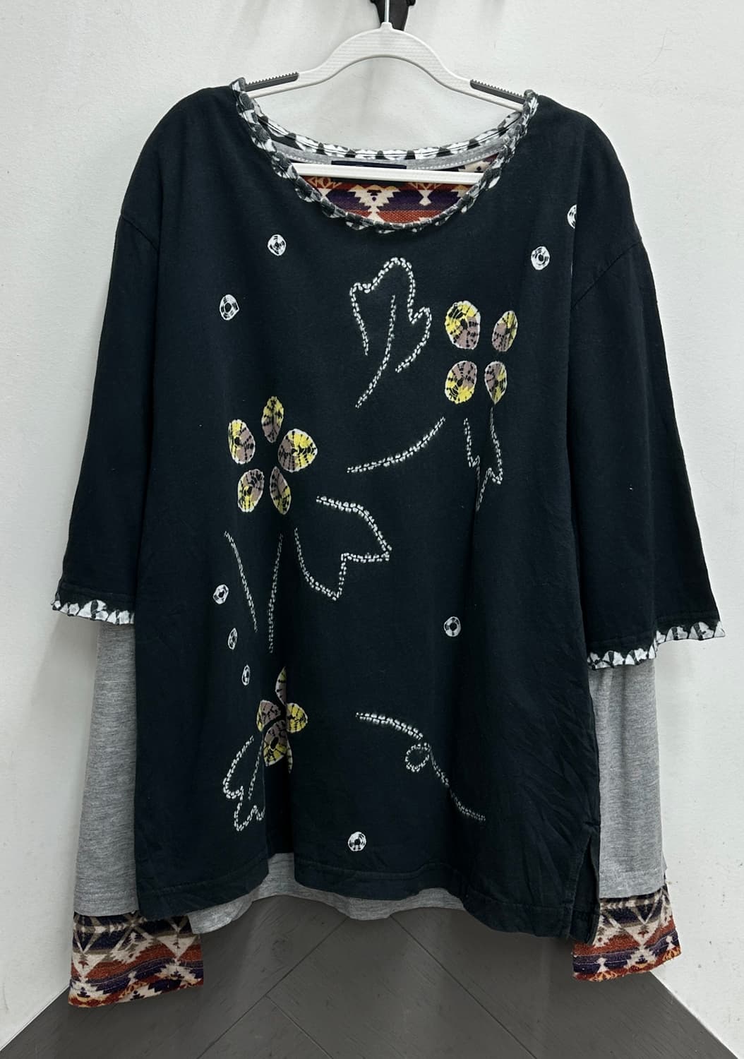 🩶하구미의 에스닉  코디세트🩶 나염 티셔츠 레이어드 괴짜 히피 상품이미지3