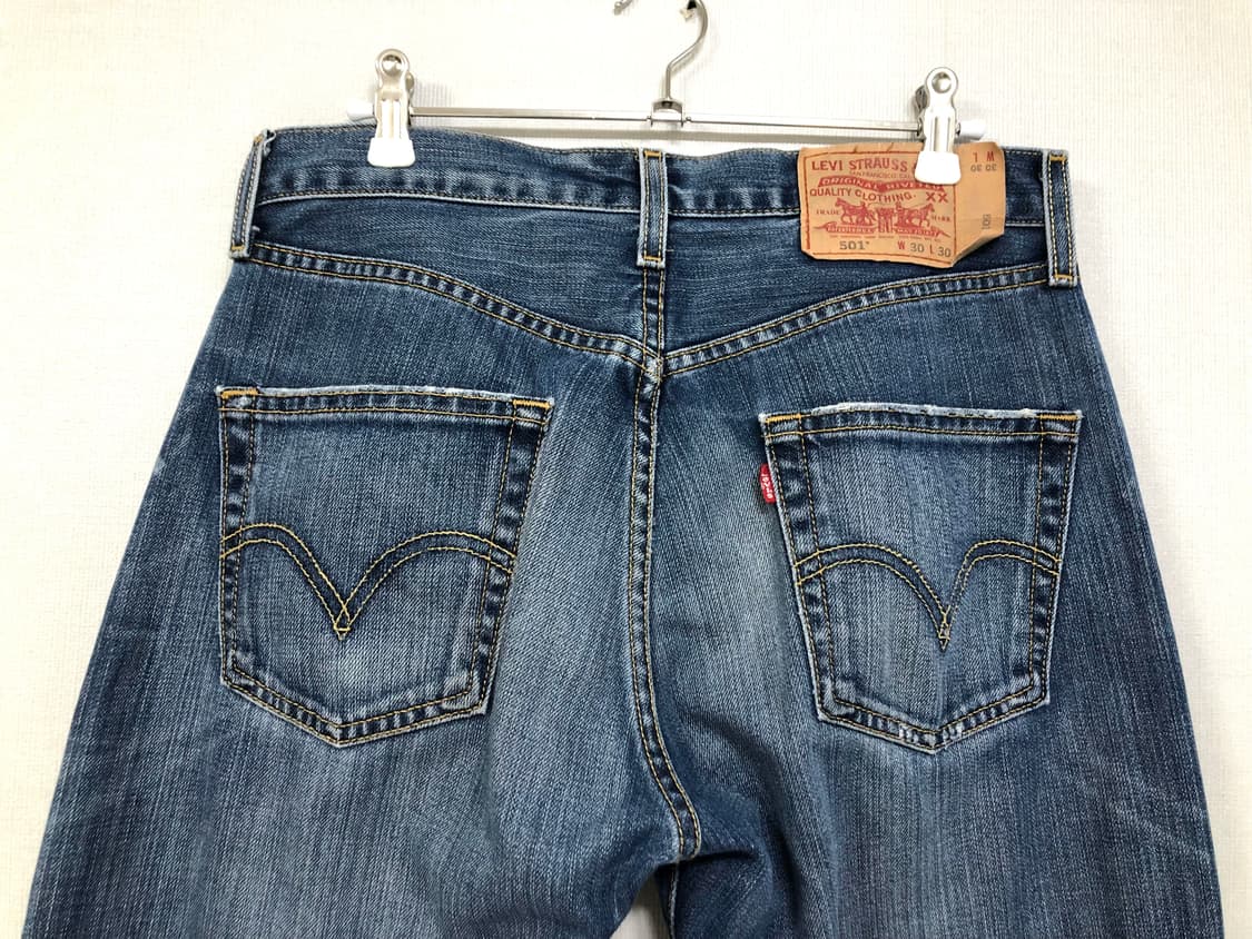 Made 멕시코) 리바이스 501 일자핏 워싱 데님팬츠 청바지 30 상품이미지5