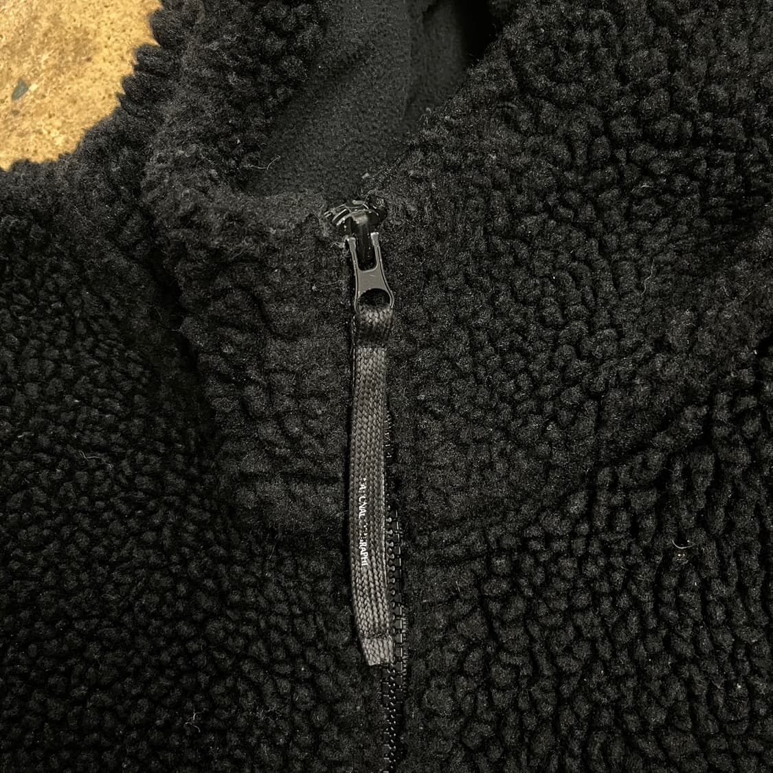 [정품/M] 내셔널지오그래픽 후드 뽀글이 플리스 블랙 b8 상품이미지7