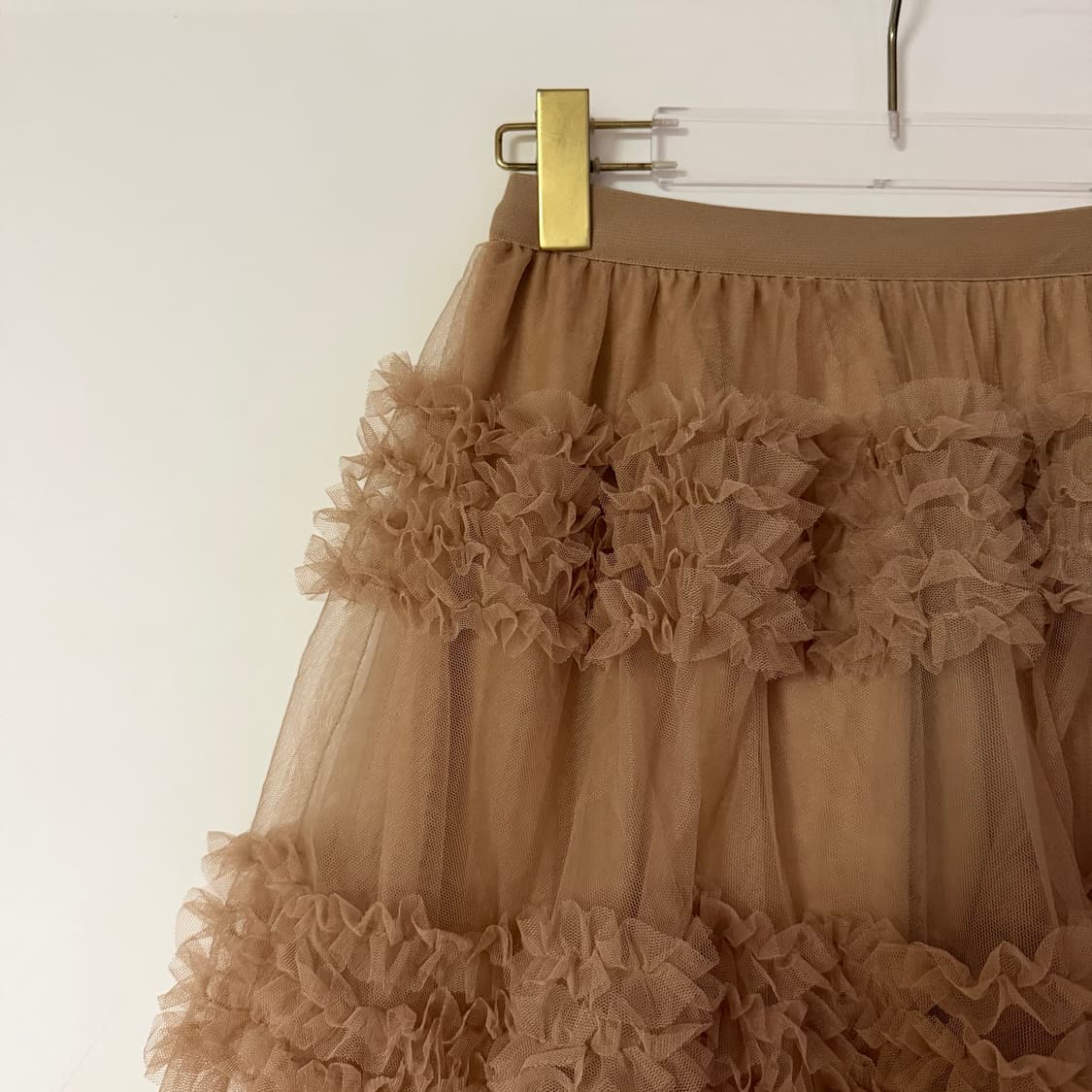 새상품 여자 캉캉 롱치마 (브라운) 상품이미지2