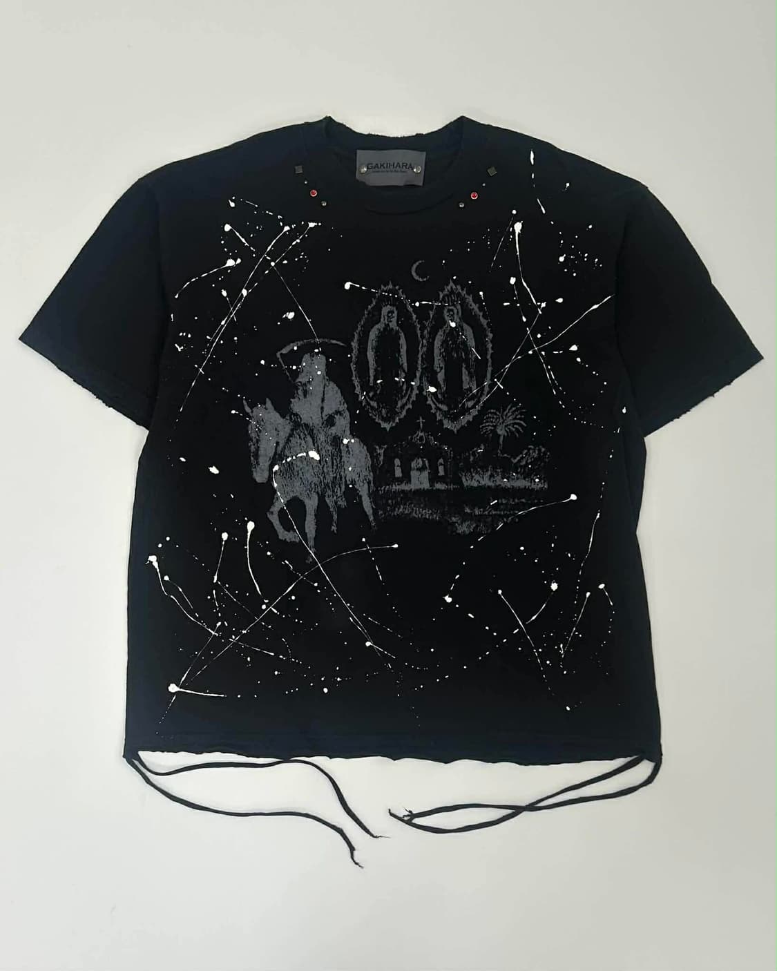 Gakihara 가키하라 셰도우 나이트 페인팅 반팔 티셔츠 상품이미지1