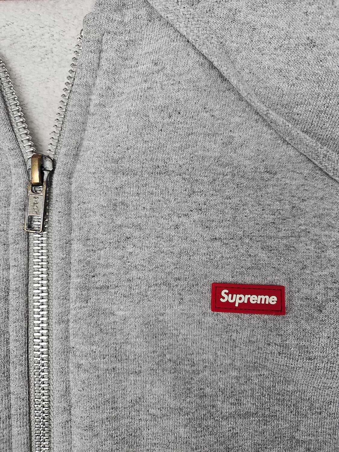 슈프림 스몰 박스 로고 후드집업 그레이 M 상품이미지4