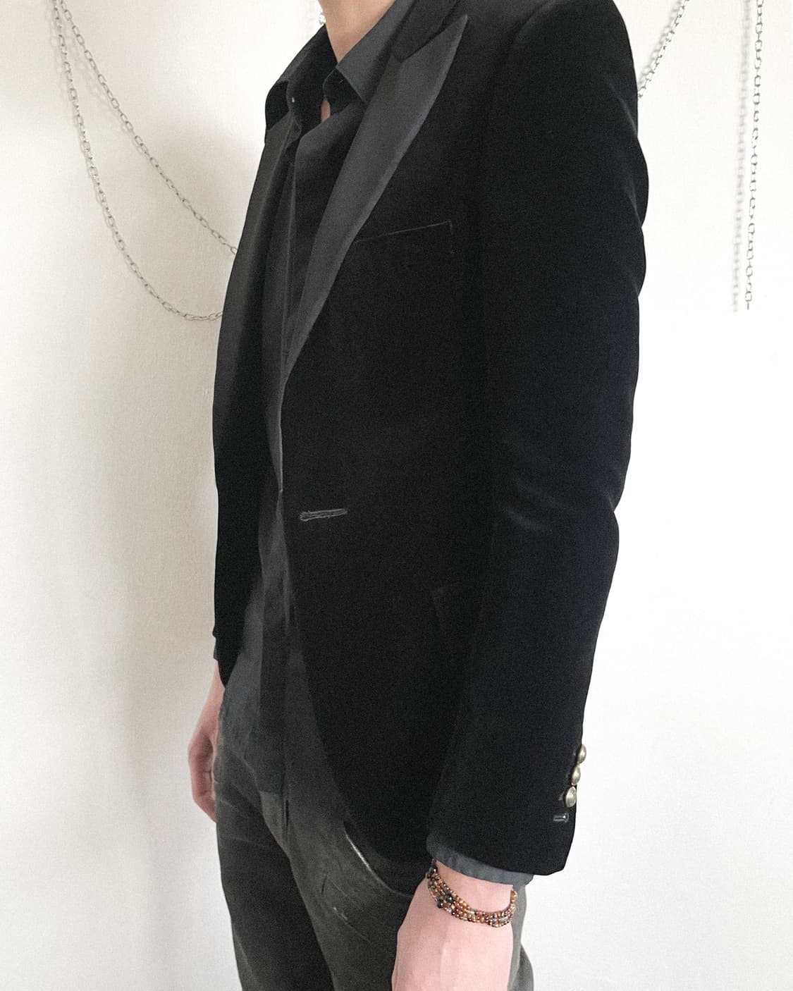 발망 x H&M 벨루어 스모킹 블레이져 상품이미지2