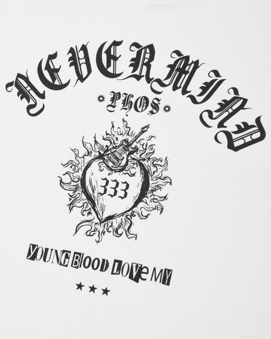 포스333 PHOS333 하트 긴팔 티셔츠 L 상품이미지3