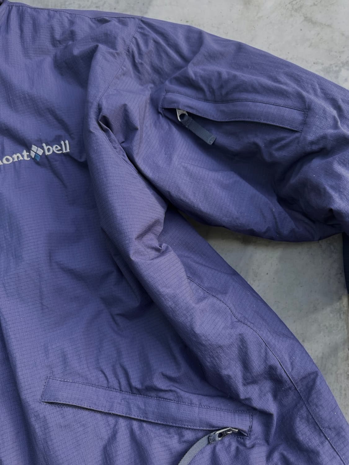 90s 올드 몽벨 립스탑 쉘 경량 패딩 자켓 상품이미지4