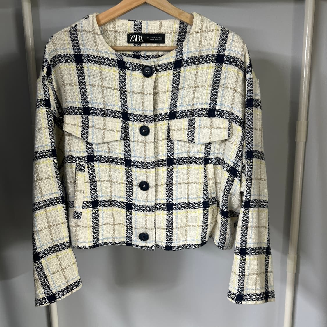 자라 여성 코튼 혼방 트위드 자켓 상품이미지1