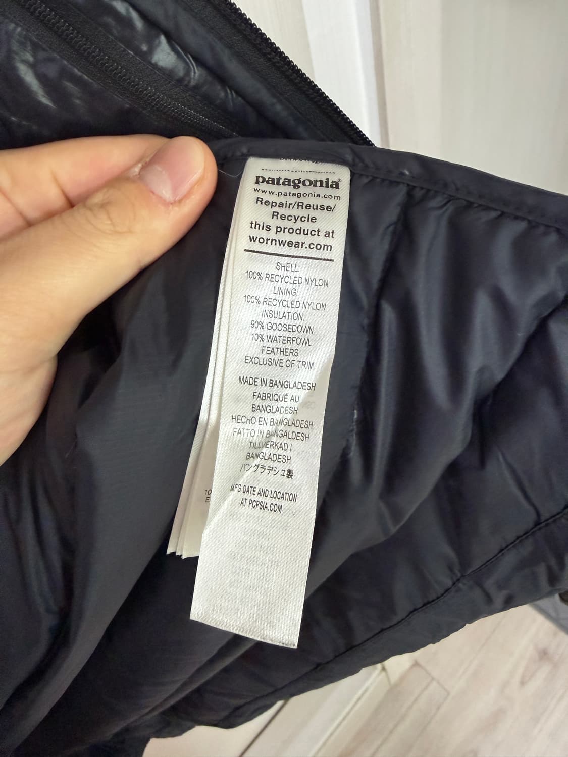 파타고니아 다운 스웨터 후디 블랙 L 상품이미지4