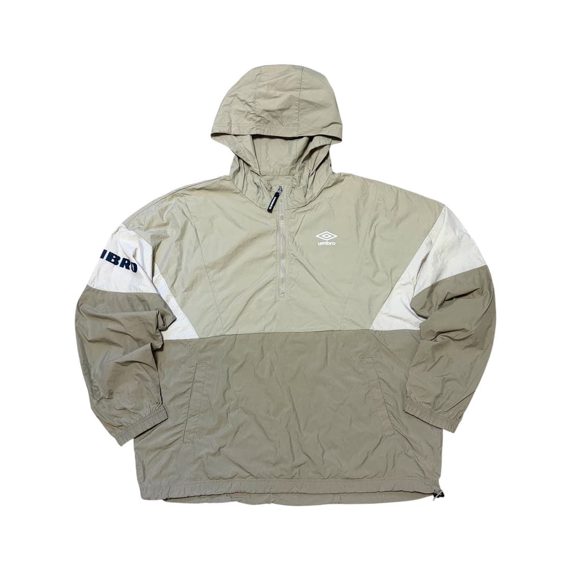 엄브로 컬러블럭 베이지 후드 아노락 트레이닝 세트 상품이미지2