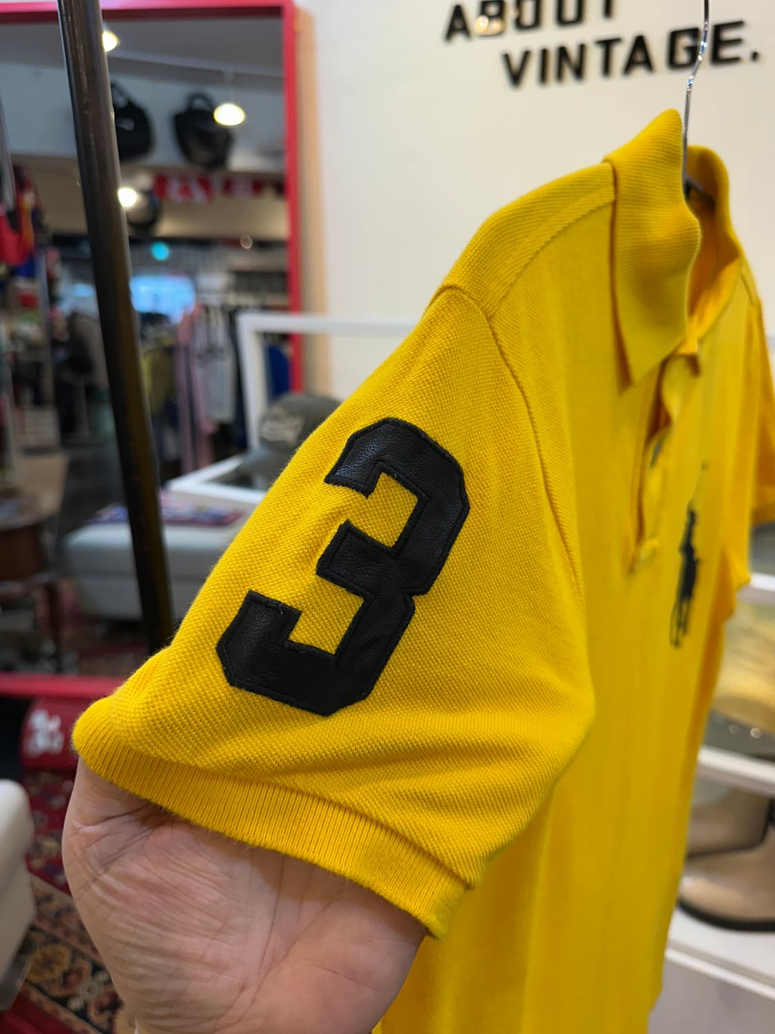 폴로 랄프로렌 빅포니 반팔 카라티 옐로우 S 상품이미지4