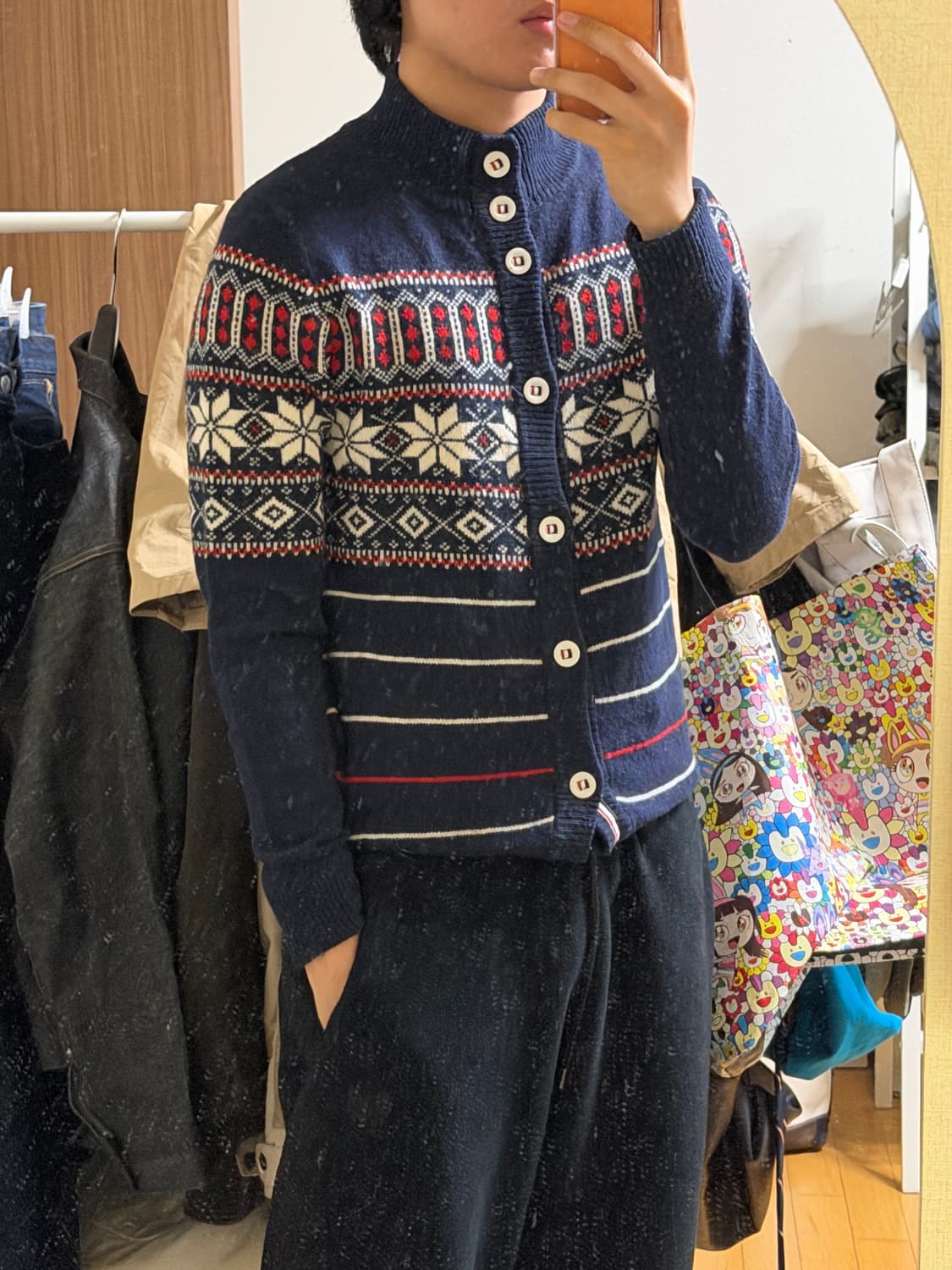 Beams Heart 빔즈하트 노르딕 니트 가디건 상품이미지4