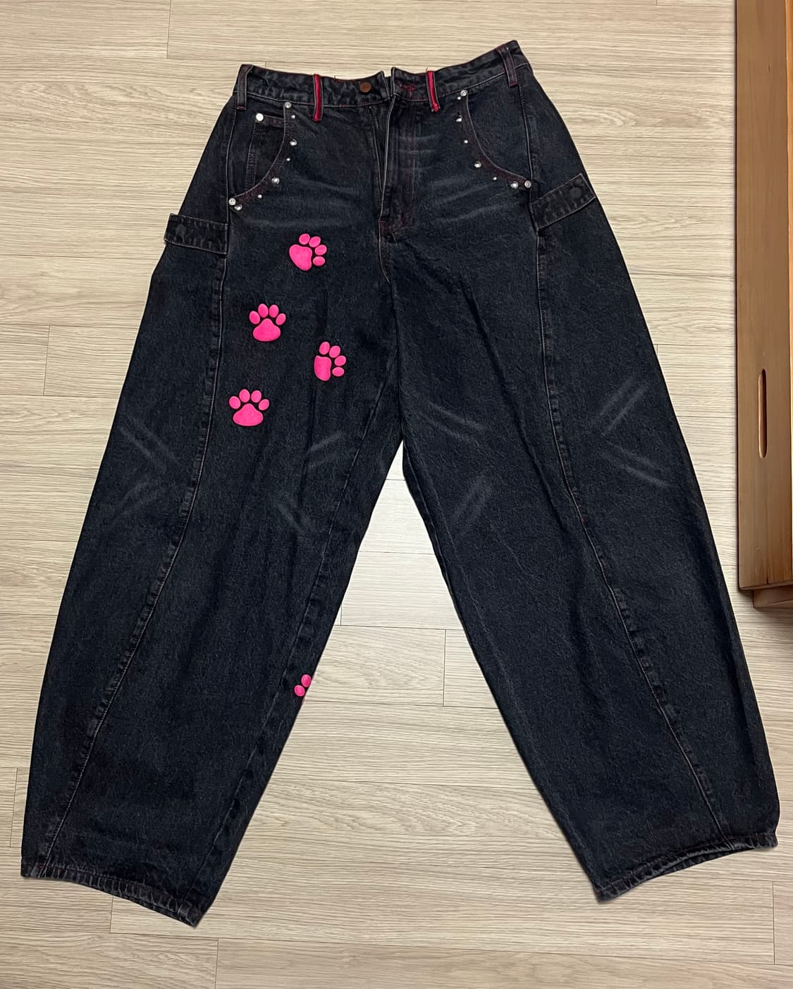 엑스톤즈 우먼 미야옹 핫픽스 데님 (블랙) 상품이미지2